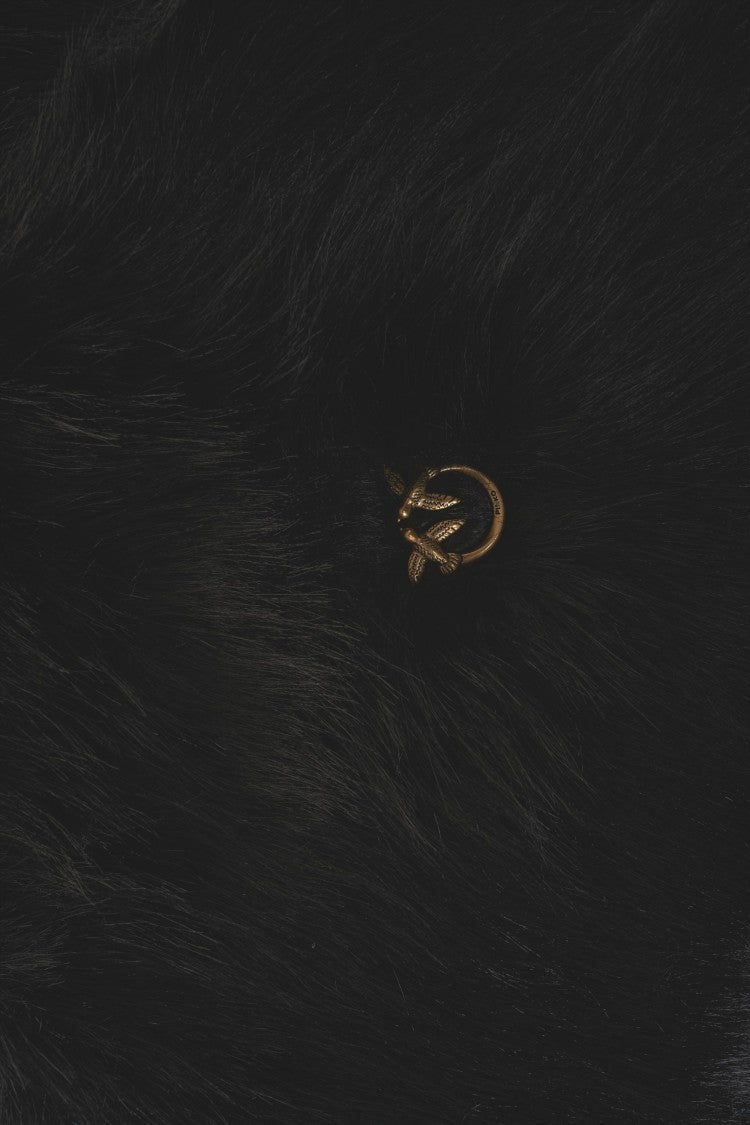 Pinko Shoulder Bag In Soft Faux Fur