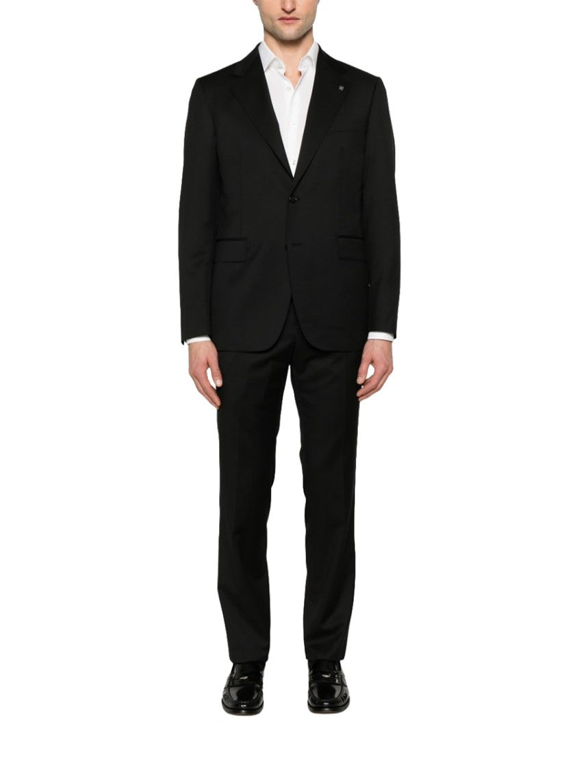 Tagliatore Neutrals Single-Breasted Wool Suit