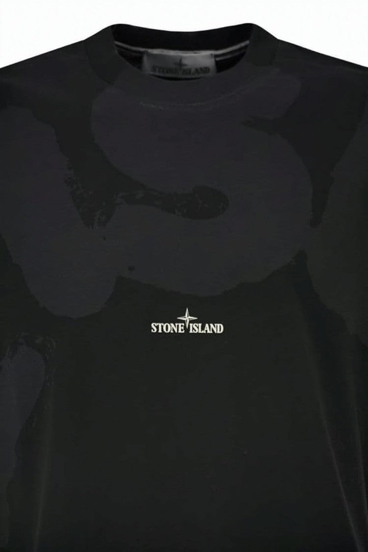 Stone Island Black Cotton Short-Sleeve T-Shirt