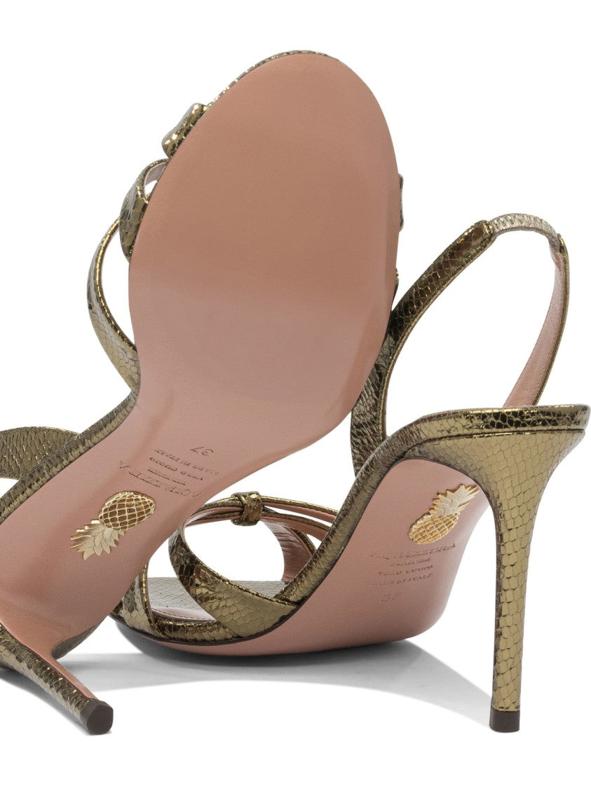 Aquazzura Tati Sandal 85 In Goat And Calf Leather