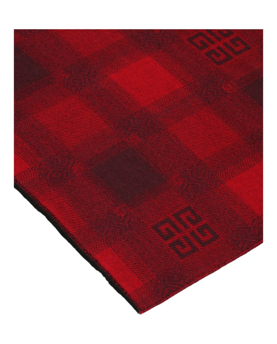 Givenchy Plaid 4G Logo Scarf