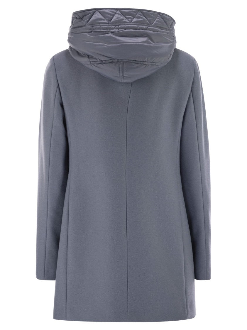 Fay Toggle Coat In Wool Cloth