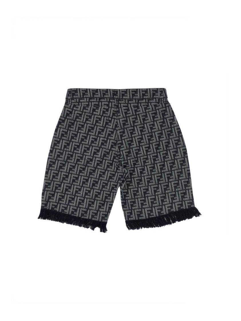 Fendi Ff Denim Bermuda Shorts