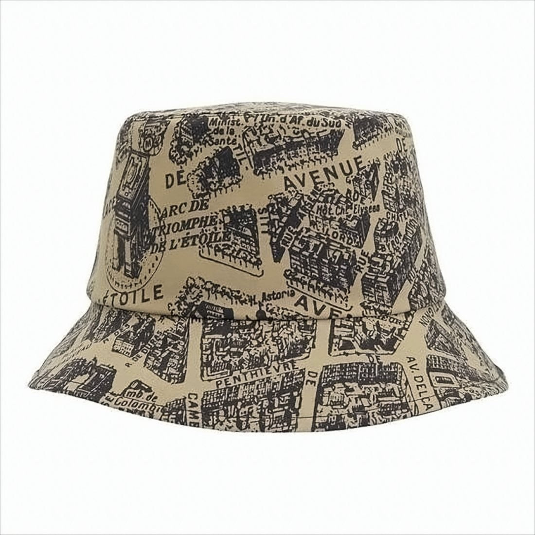 Christian Dior Map Print Bucket Hat With Logo Detail