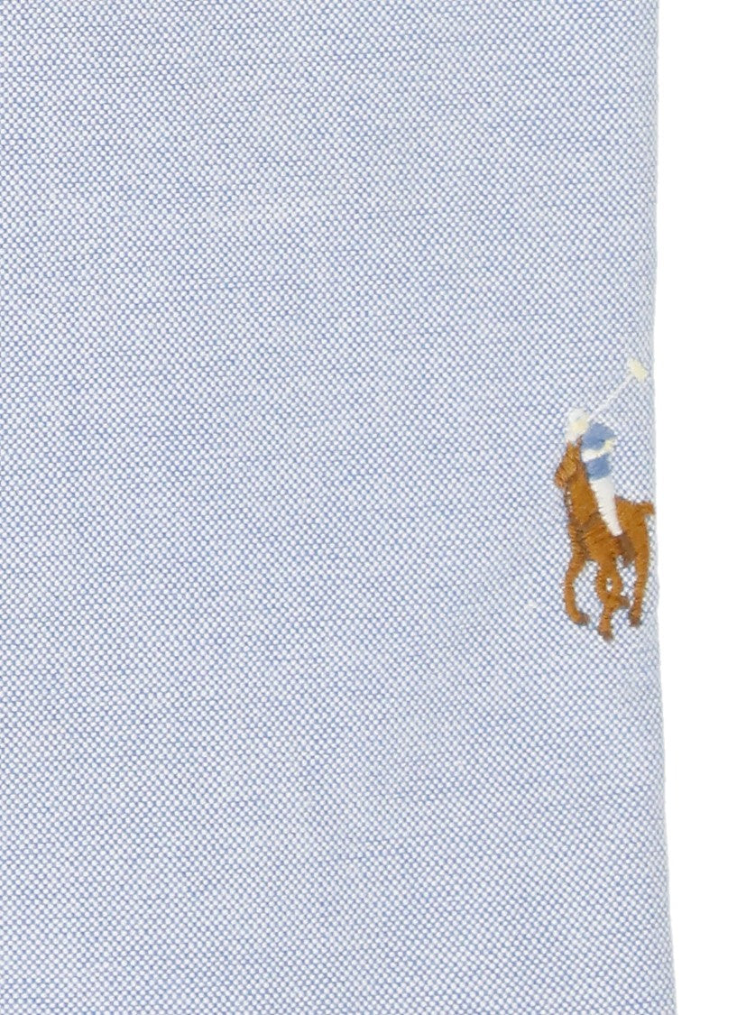 Polo Ralph Lauren Light Blue Embroidered Pony Slim Cotton Shirt