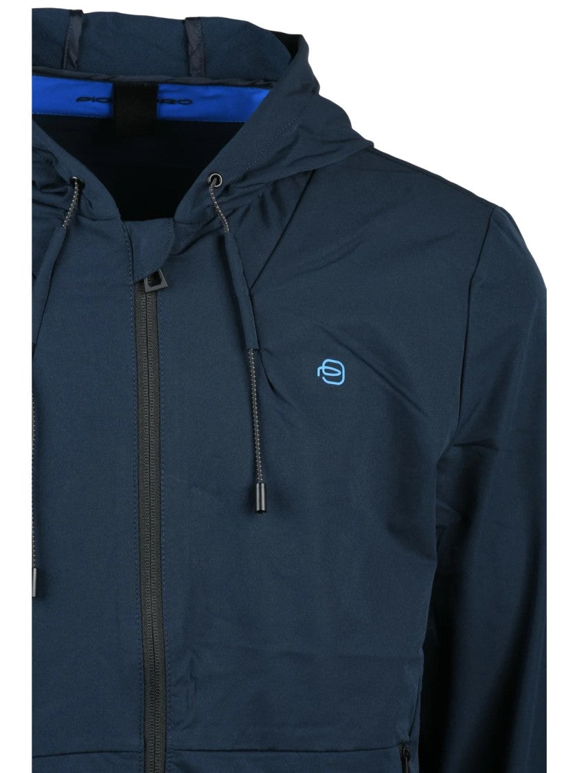 Piquadro Blue Men Polyamide Technical Jacket