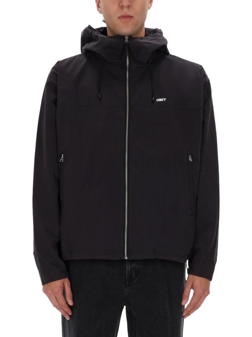Obey Relaxed Vista Cotton-Blend Hooded Jacket
