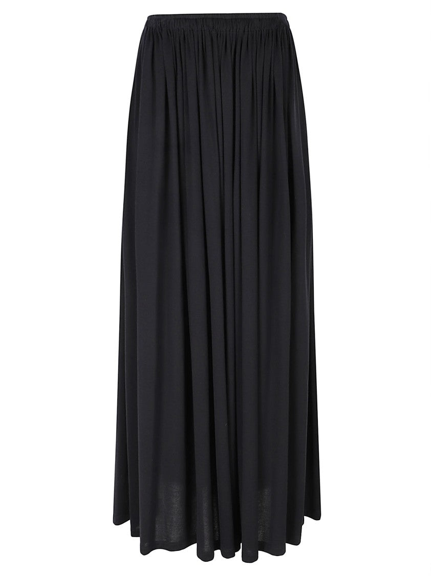 Max Mara Flowing Midi Skirt With Gathered Design And Elastic Waistband