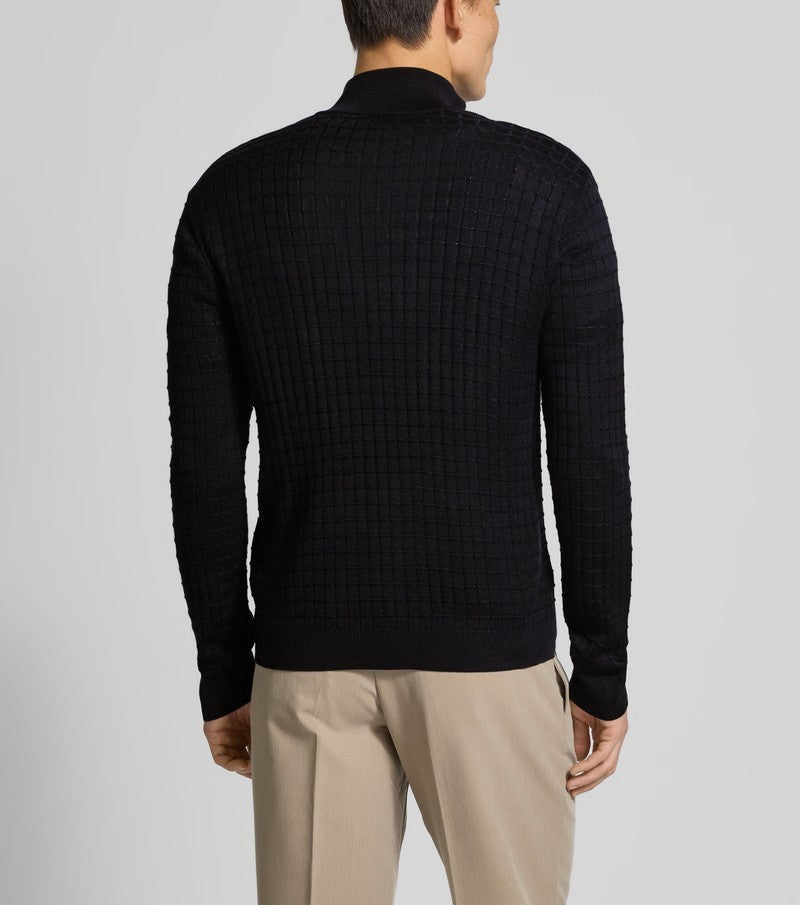 Emporio Armani Slim Fit High Collar Cardigan