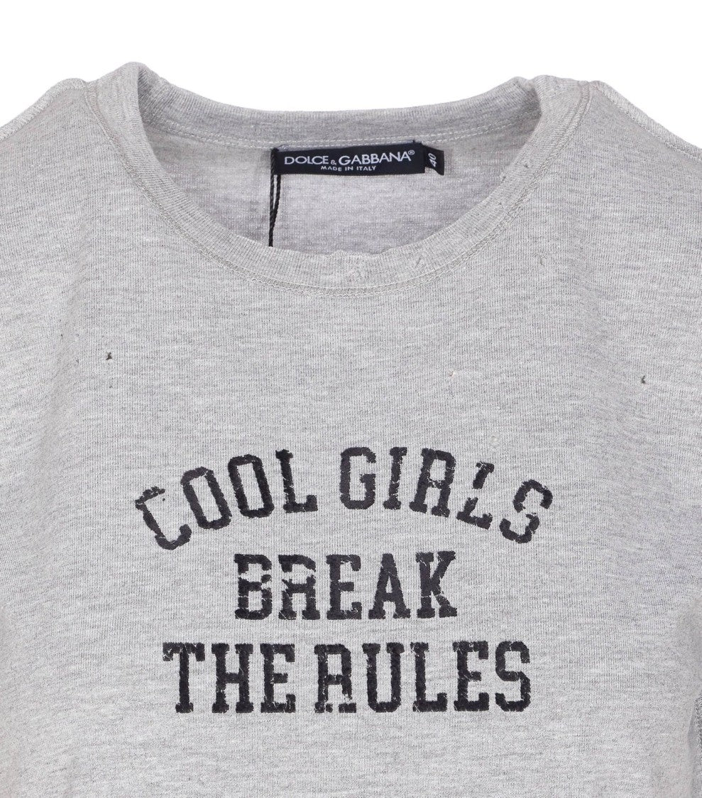 Dolce & Gabbana Cool Girls Brake The Rules T-Shirt – Grey