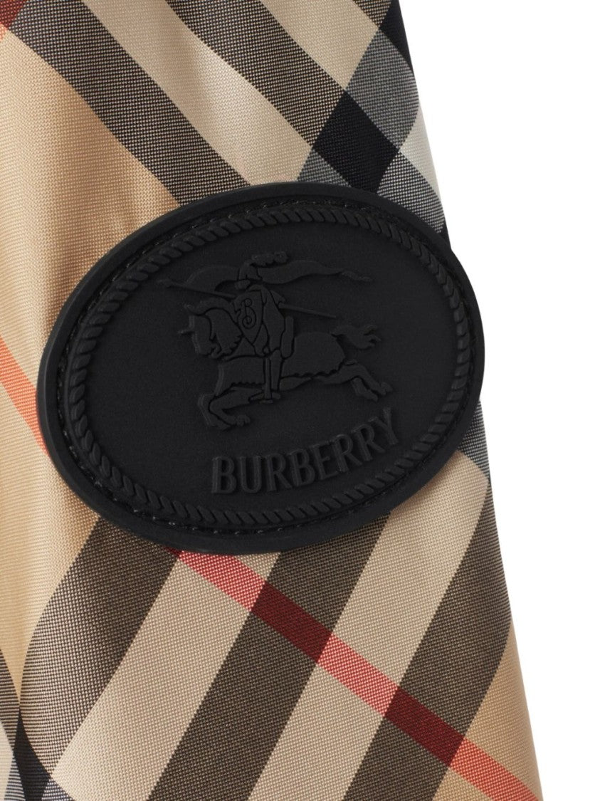 Burberry Hooded Casual Jacket With Classic Check Pattern