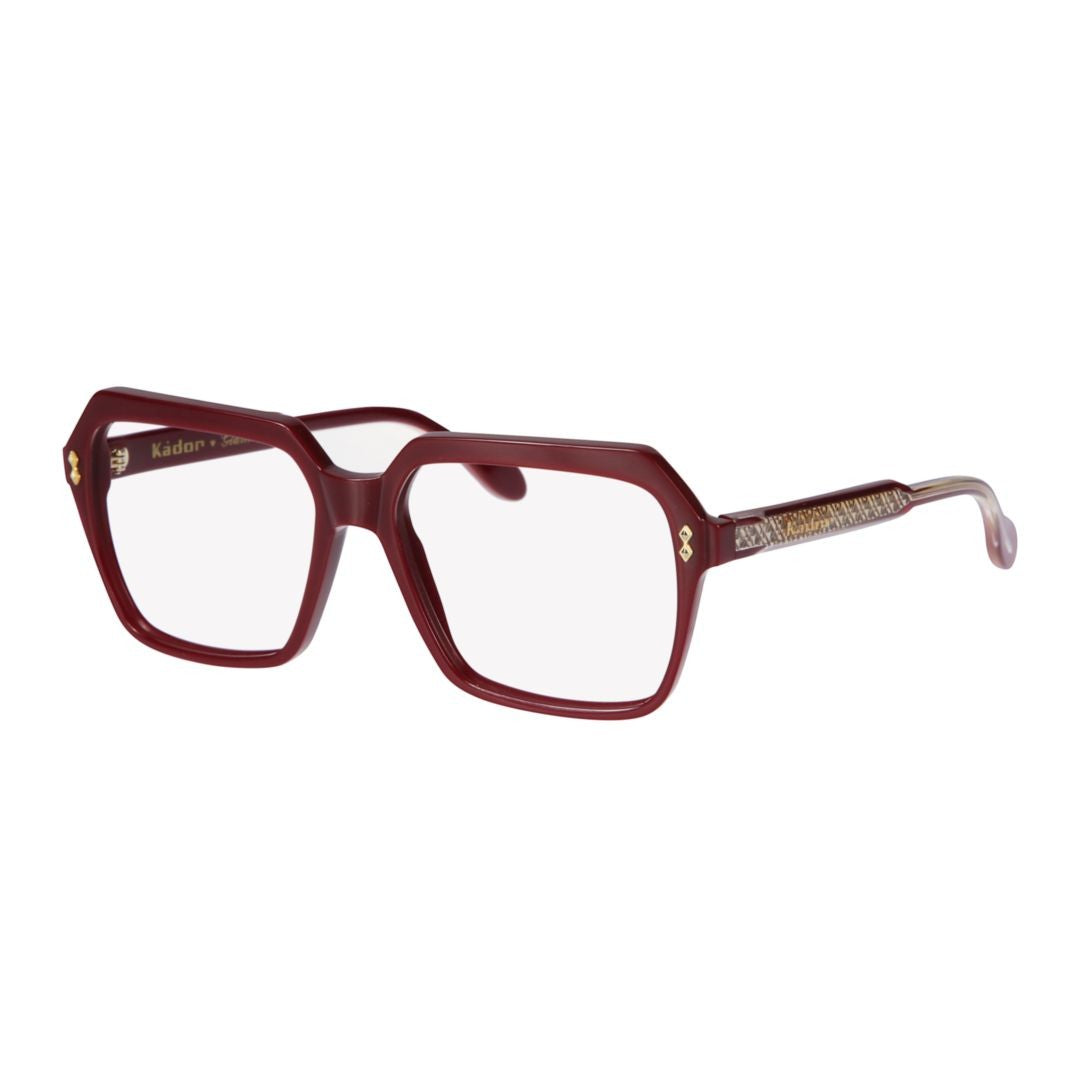 Kador Giada Glamour Oversized Square Frame Eyeglasses With Gold Detailing