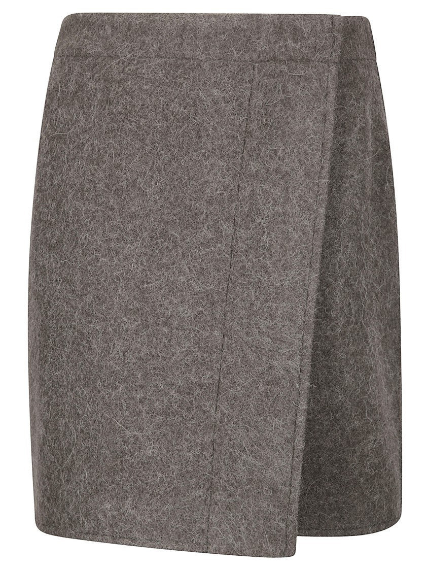 Lemaire Wrapover Skirt With Layered Design And Soft Drape