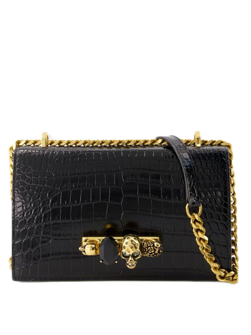 Alexander Mcqueen Jewelled Satchel Bag - Alexander Mcqueen - Leather - Black