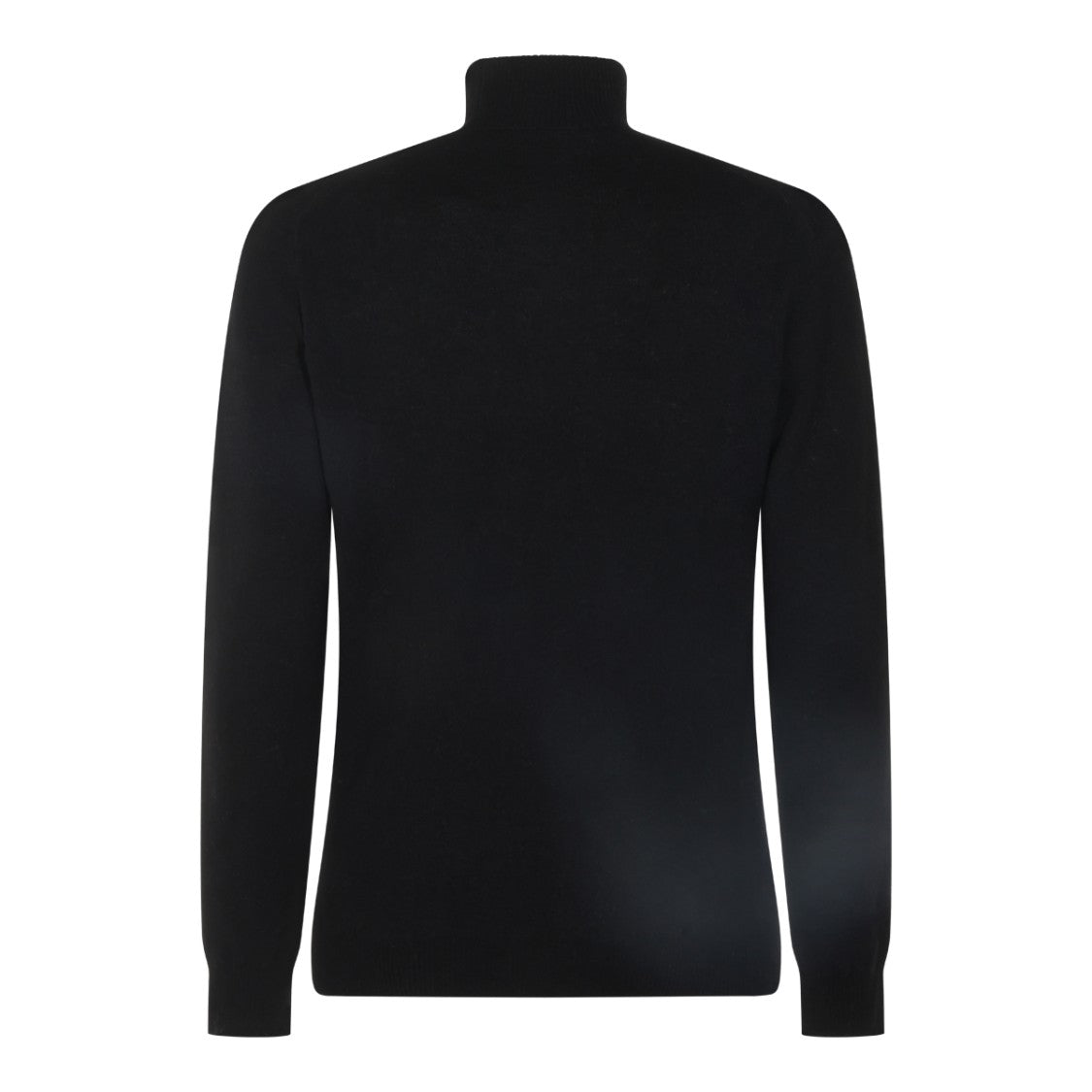 Altea High Ribbed Collar Black Wool Sweater
