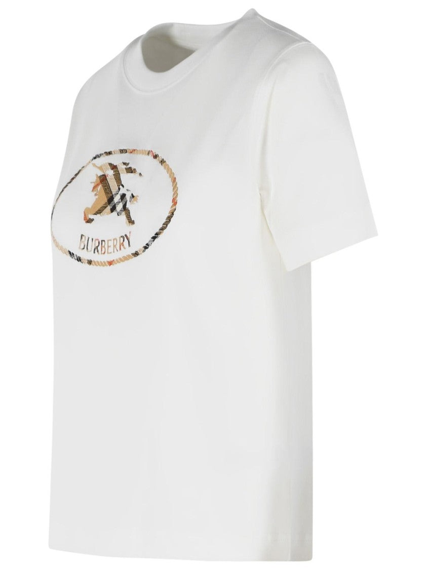 Burberry 'Frankie' White Cotton T-Shirt