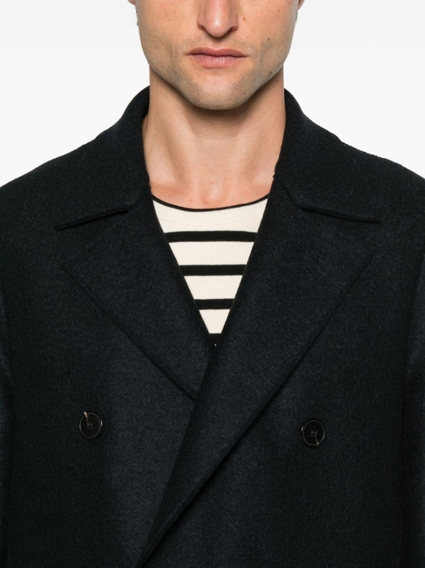 Harris Wharf London Double-Breasted Tailored Coat In Virgin Wool