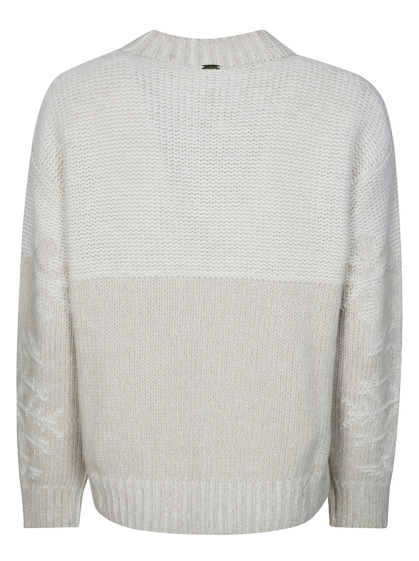 Herno Textured Geometric Knit Sweater