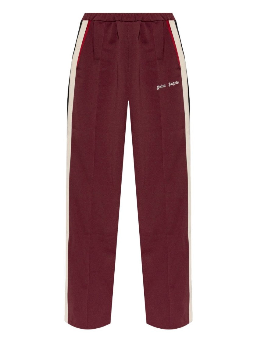 Palm Angels High-Waisted Bordeaux Trousers