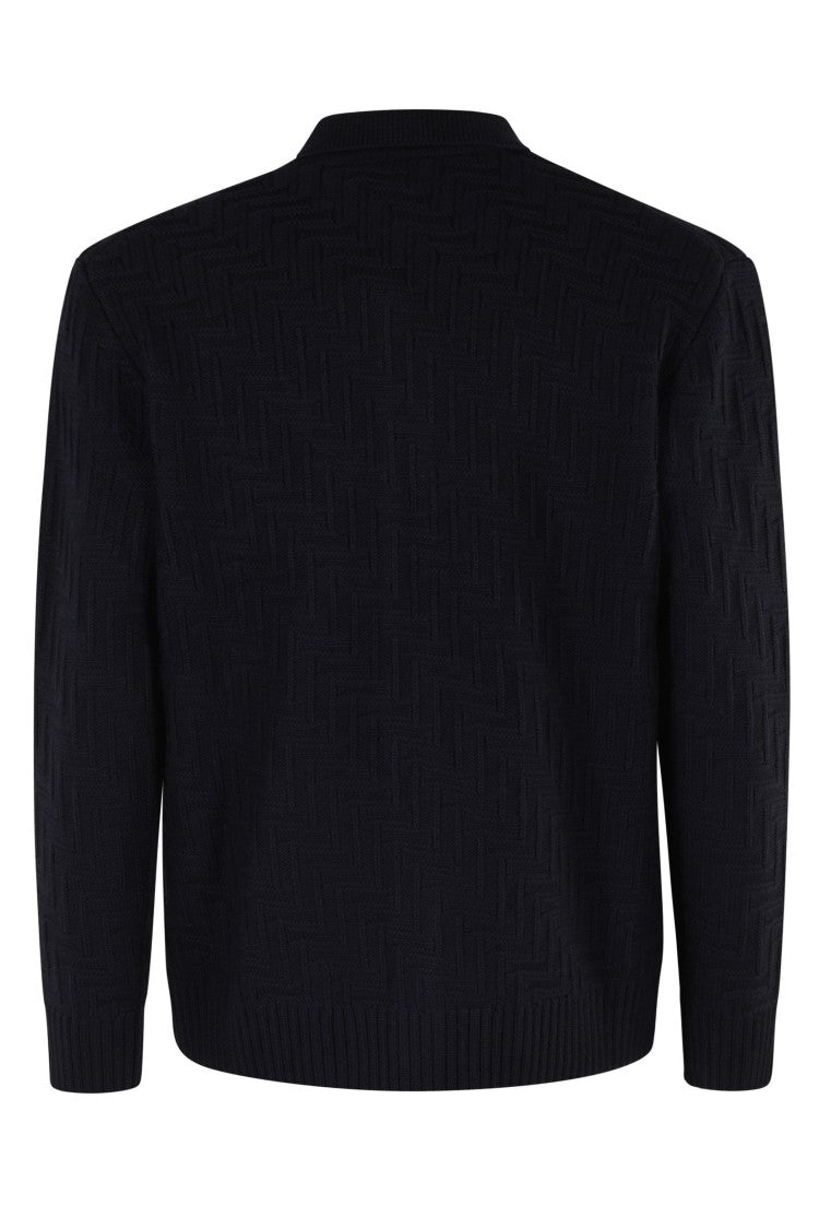 Paolo Pecora Classic Long-Sleeve Cardigan With Textured Knit