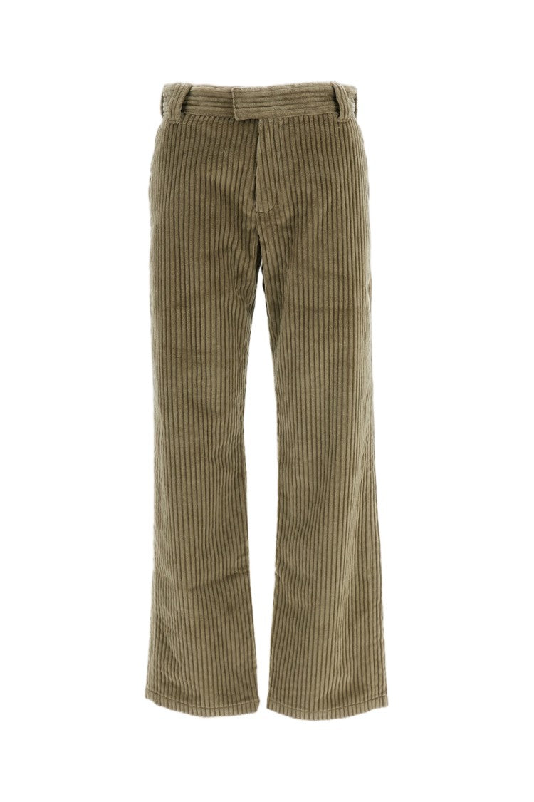 Meta Campania Beige Liliane High-Waisted Cotton Corduroy Straight-Leg Pants