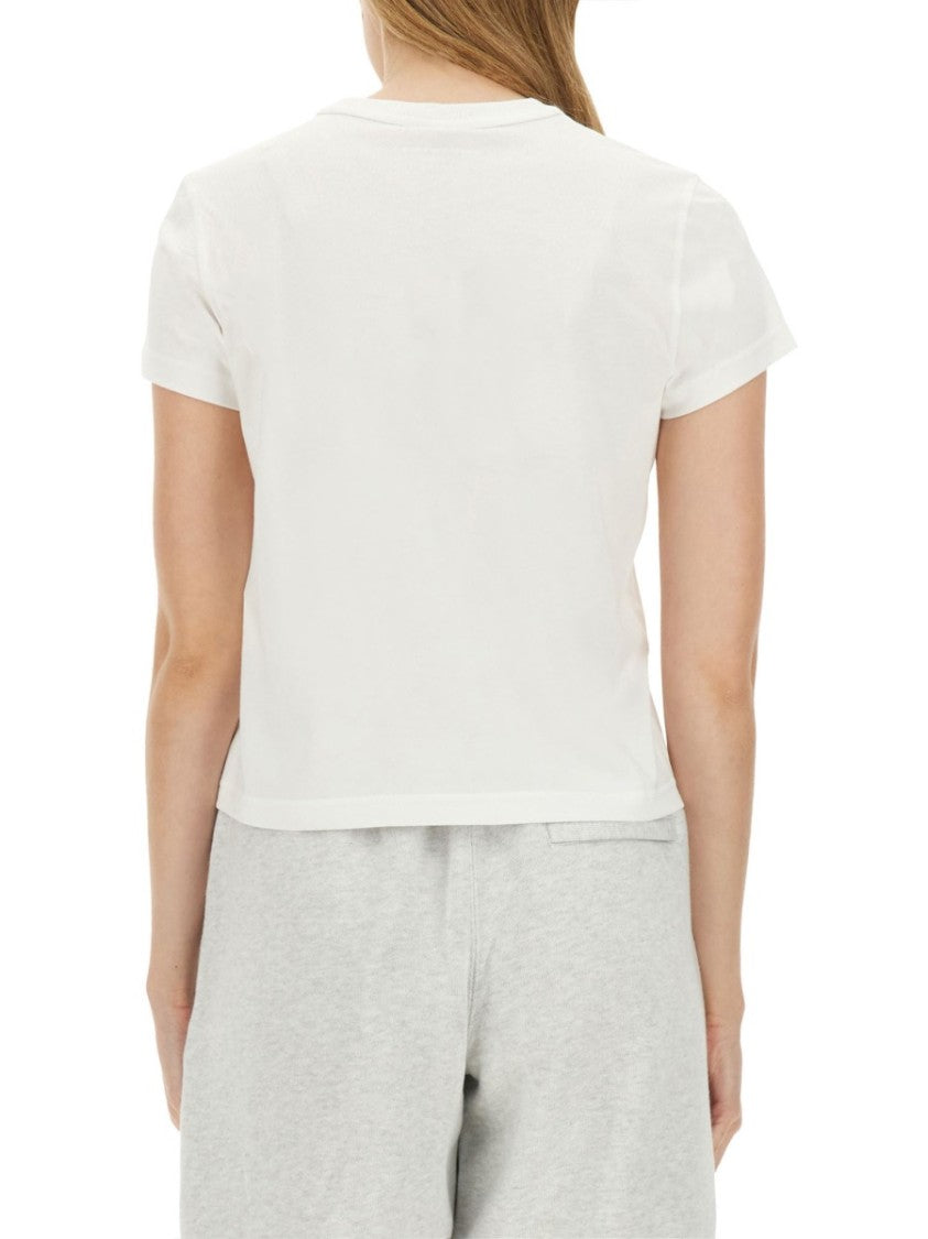 T By Alexander Wang Essential Shrunk Cropped Minimalist T-Shirt