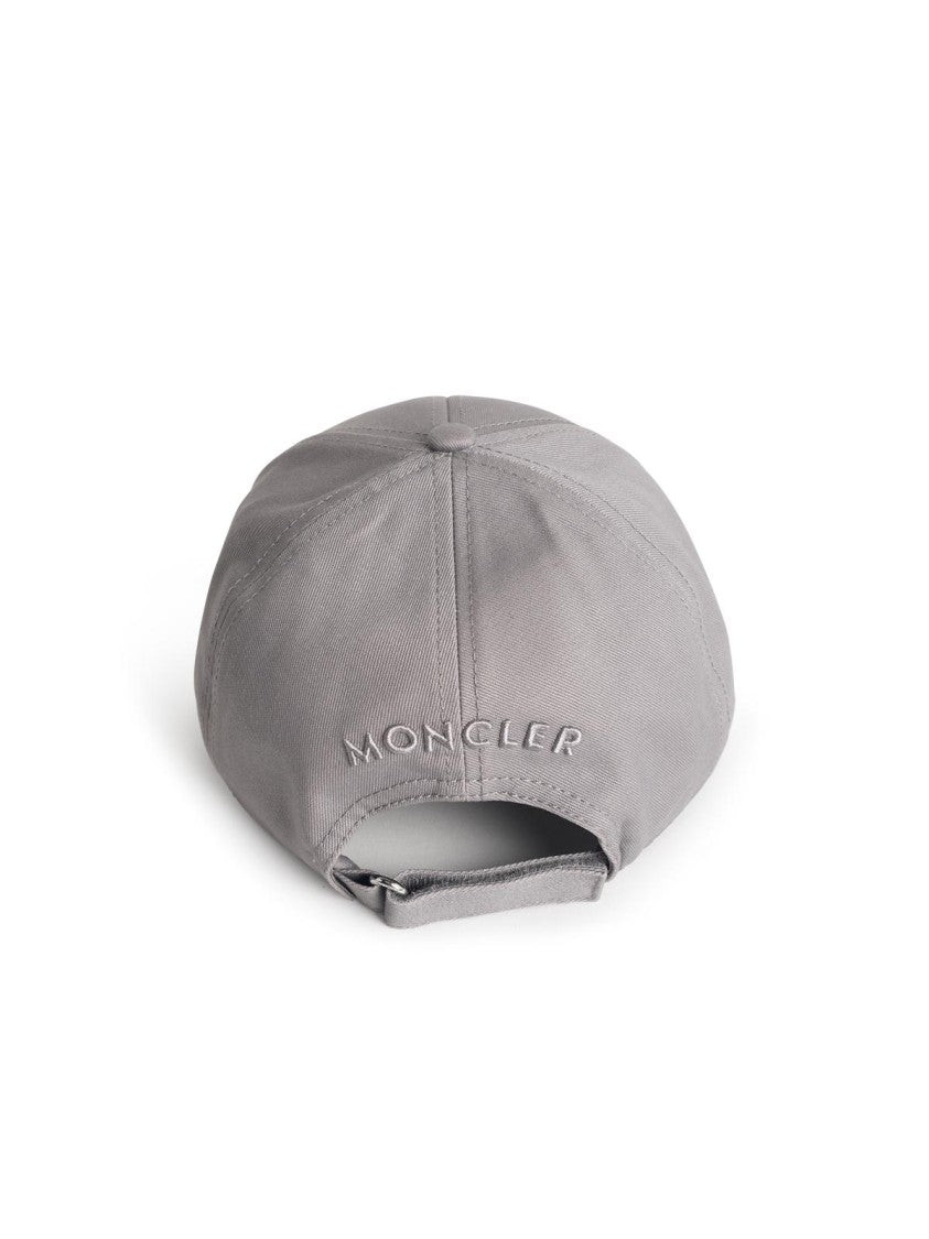 Moncler Grey Cotton Baseball Cap