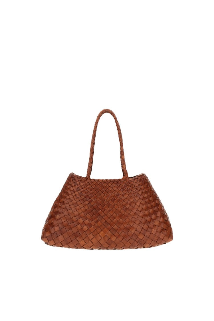 Dragon Diffusion Spacious Woven Leather Tote Bag With Textured Design