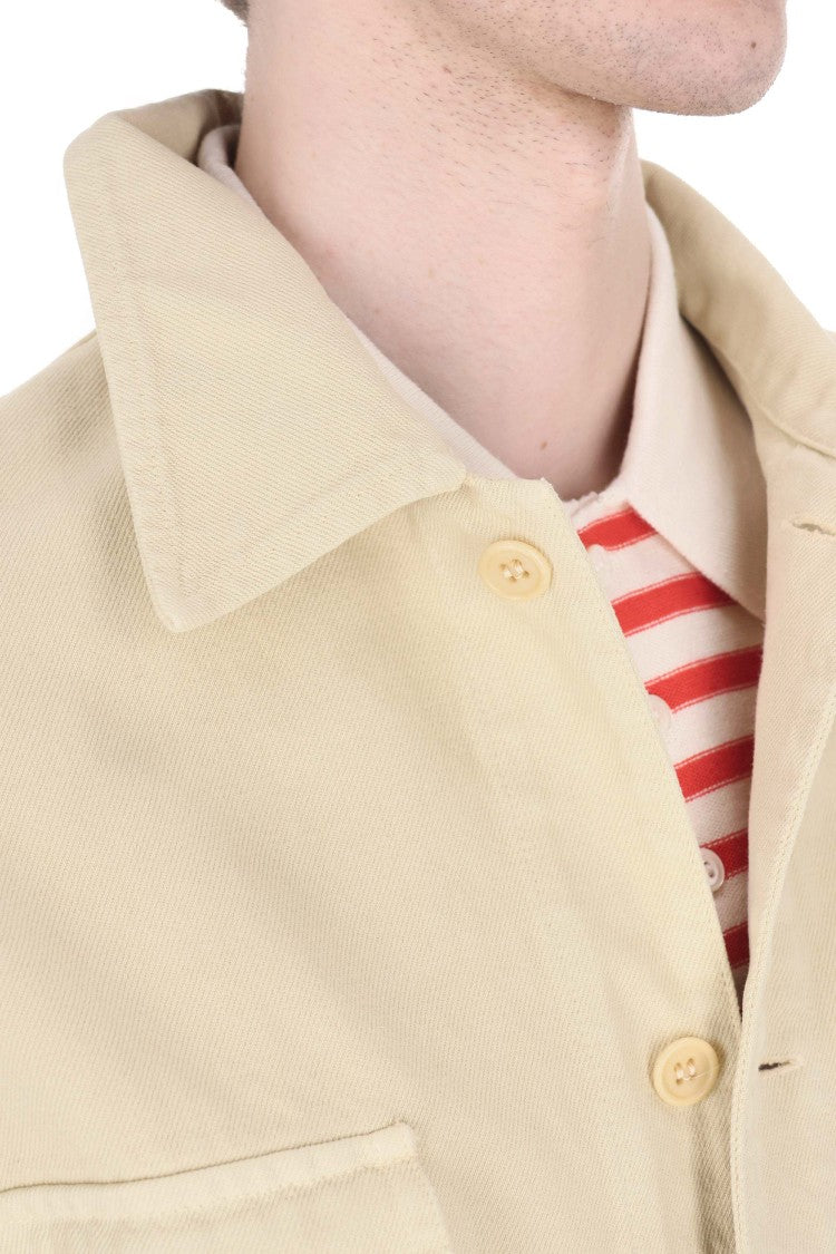 A.P.C. Loose Fit Cotton Denim Overshirt Jacket