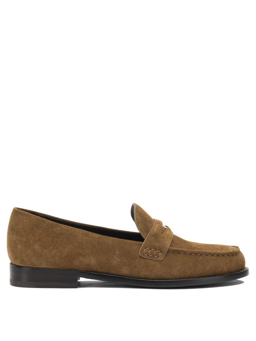 Tory Burch Classic Penny Loafers In Soft Bovine Suede