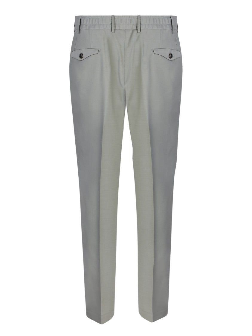 Dell'oglio Sage Green Wool Bland Trousers