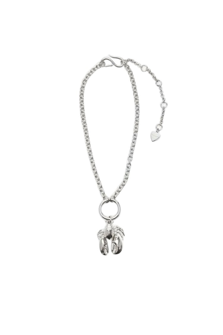 Acne Studios Silver-Tone Chain Necklace With Lobster Charms