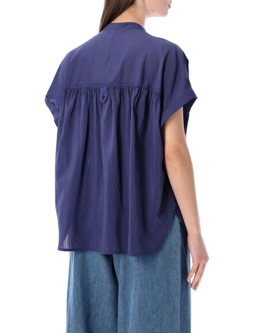 Sessùn Camille Sleeveless Jacquard Stripes Blouse