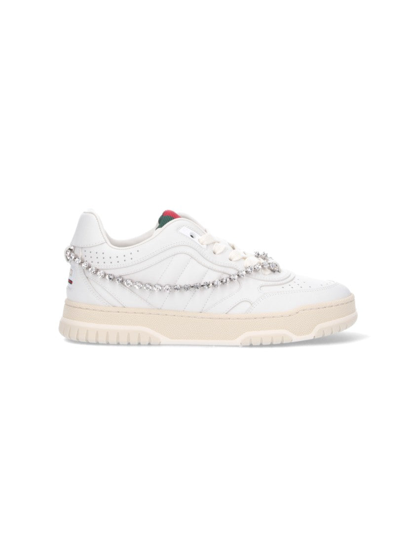Gucci Re-Web' Sneakers With Crystals – White
