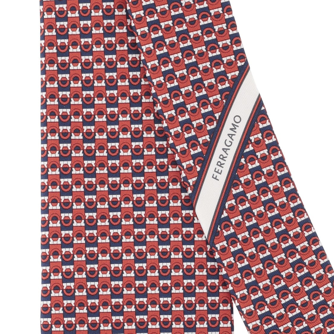 Salvatore Ferragamo Silk Tie With Multi-Color Geometric Pattern