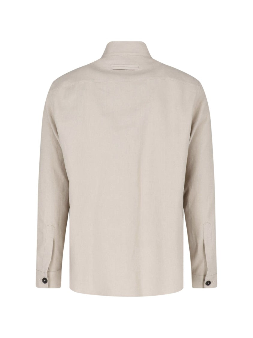Zegna Relaxed-Fit Shirt With Stand Collar