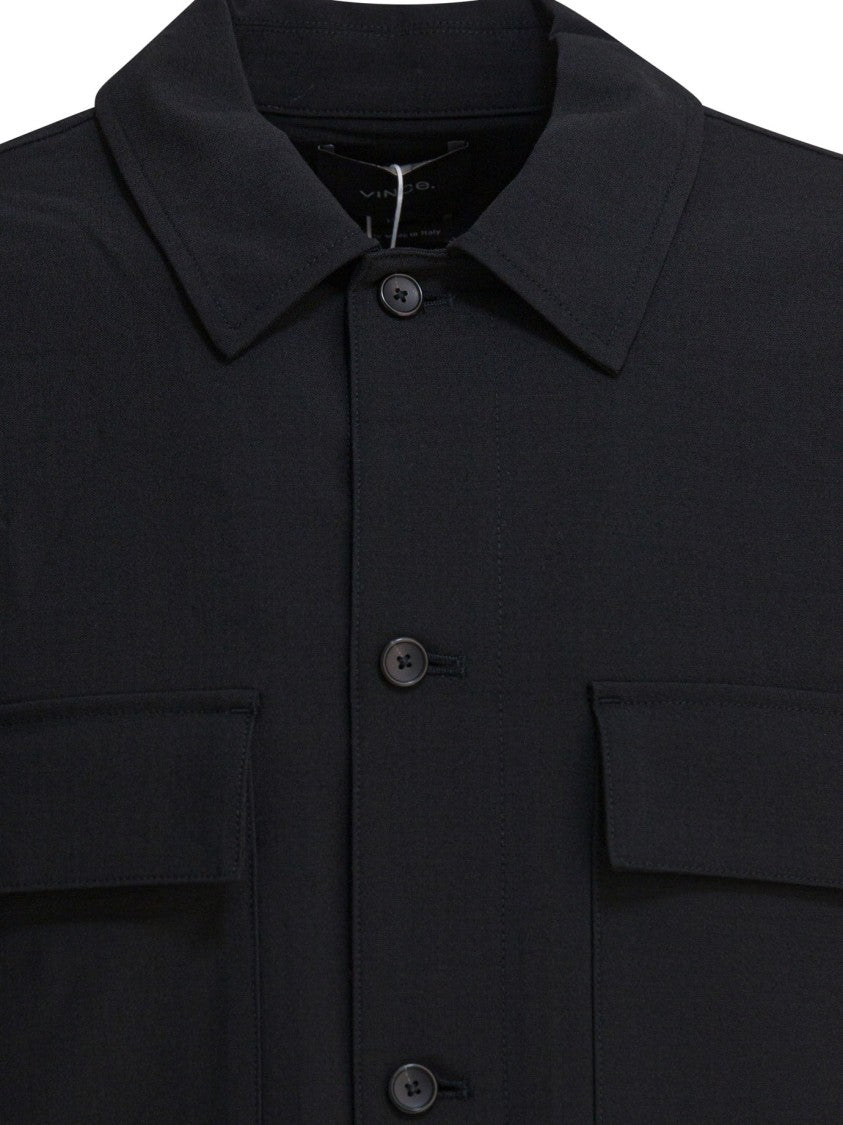 Vince Overshirt Jacket With Classic Collar