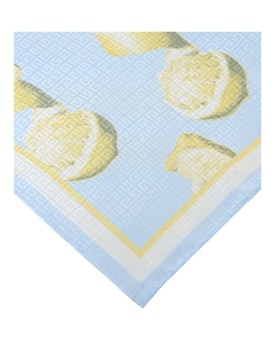 Givenchy 4G And Lemon-Print Shawl In Silk