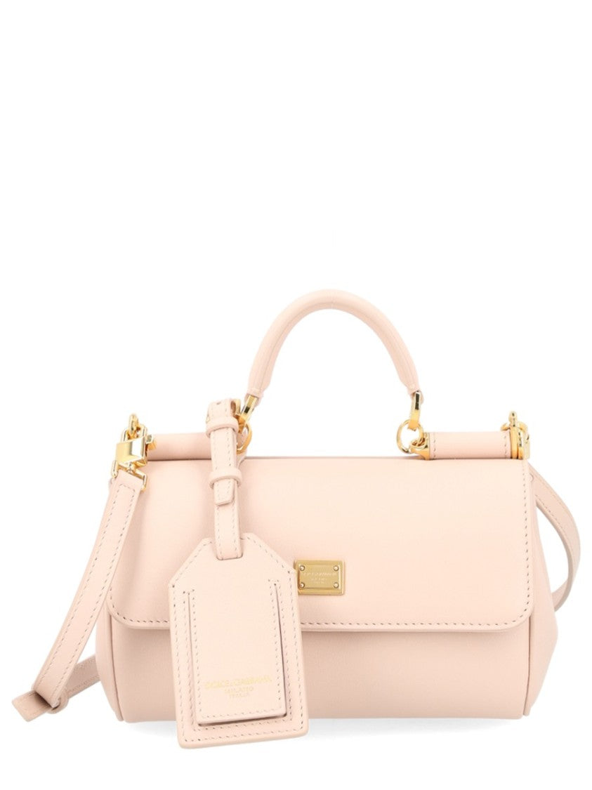 Dolce & Gabbana Muted My Sicily Leather Structured Top-Handle Bag
