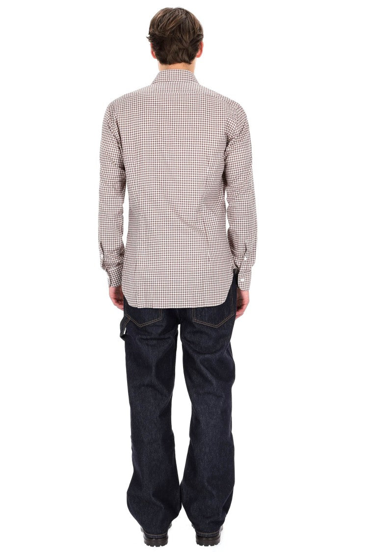 Barba Culto Line Micro-Check Tailored Shirt