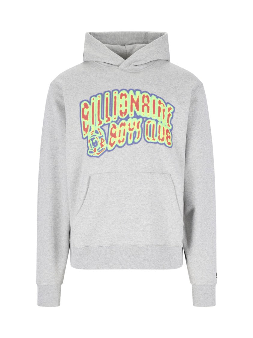 Billionaire Boys Club Grey Cotton Hoodie With Vibrant Multicolor Logo