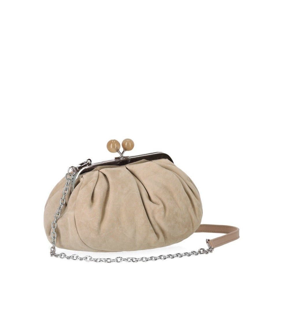 Max Mara Pasticcino Valois Small Beige Clutch