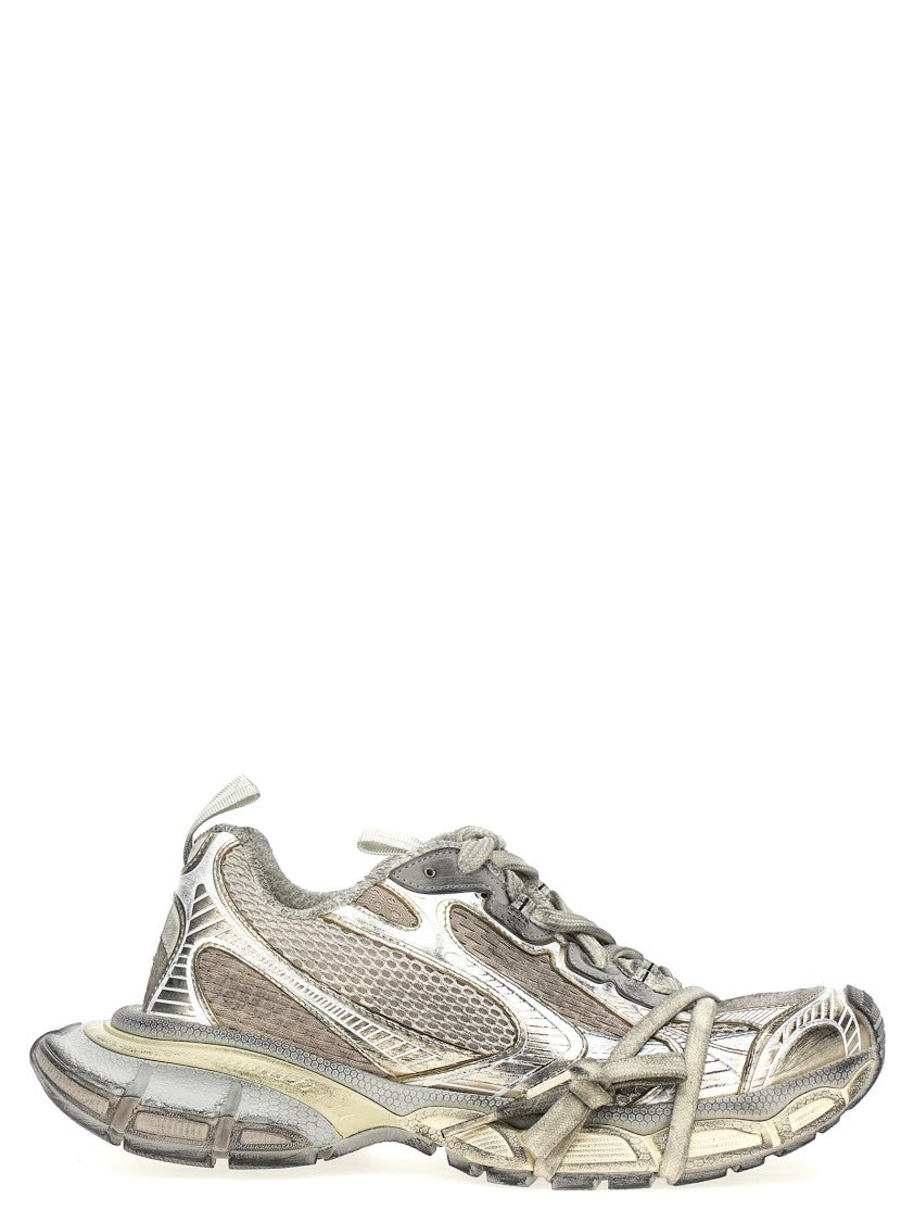Balenciaga Chunky Lace-Up Sneakers In Layered Mesh And Polyurethane