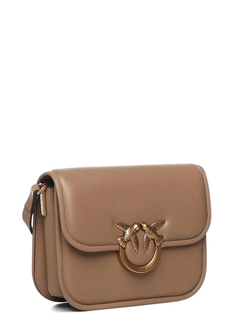 Pinko Mini Love Box Shoulder Bag In Soft Cow Leather