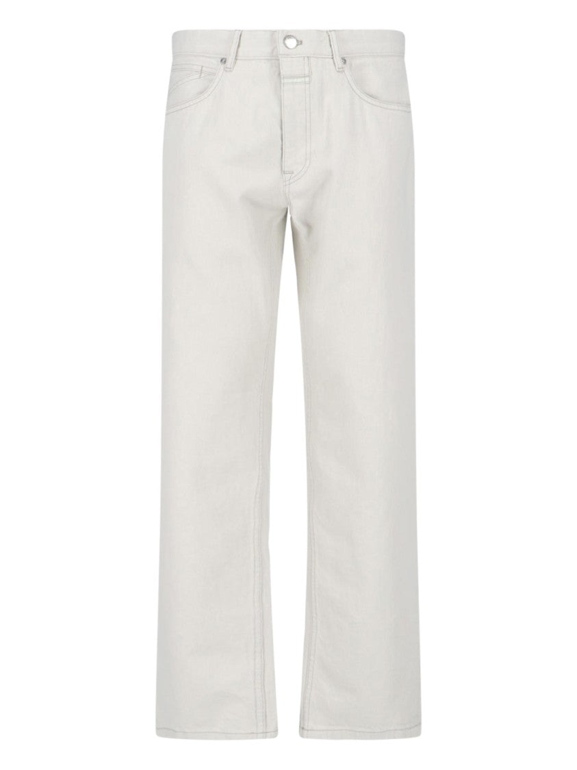 Closed Grey Straight-Leg Cotton Denim Jeans
