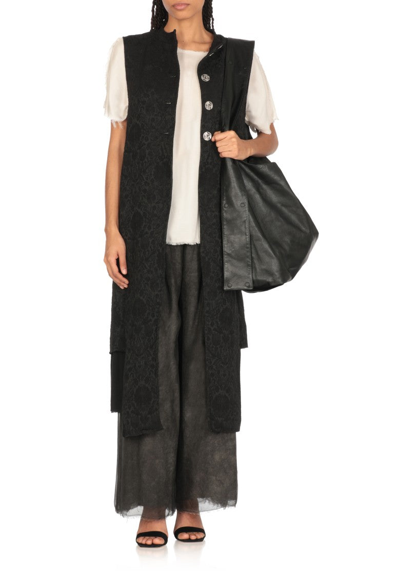 Sanctamuerte Black Cotton Gilet