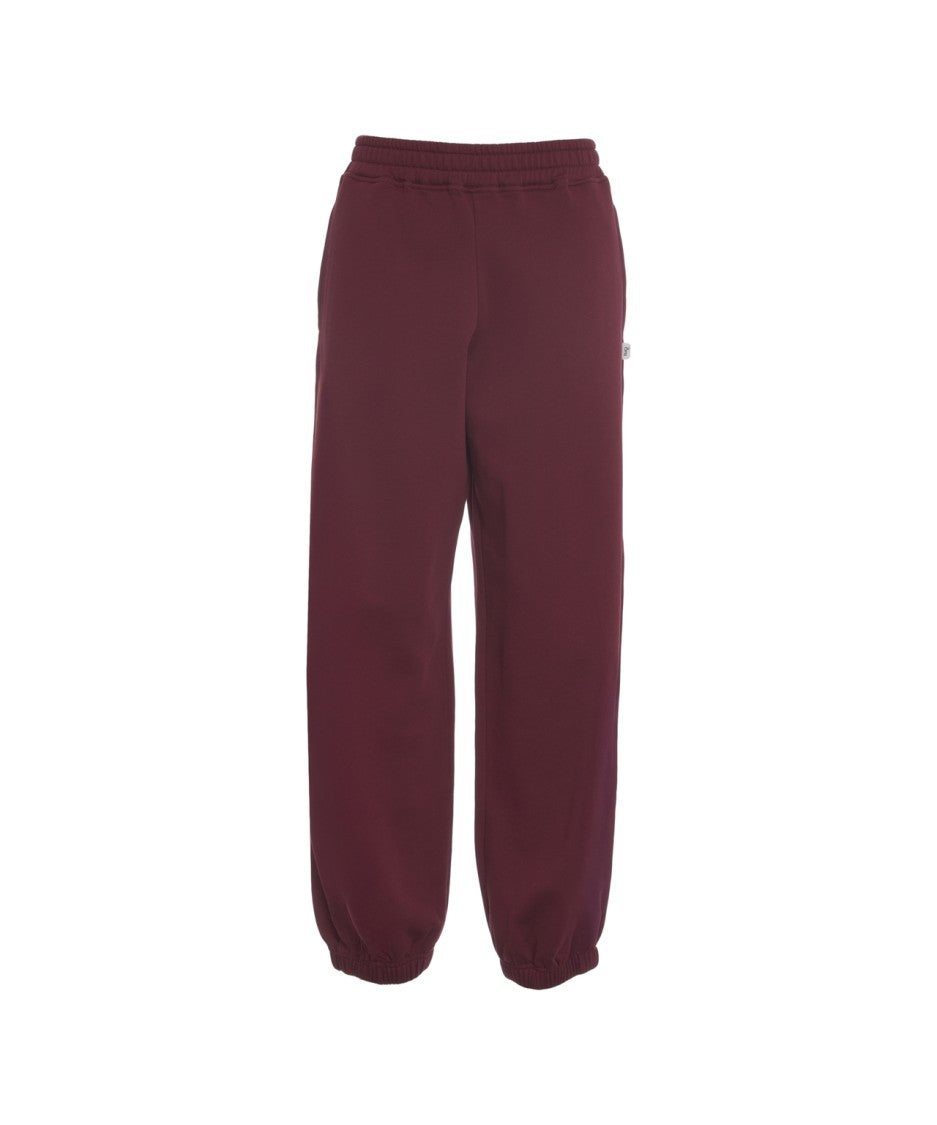 8Pm Relaxed Fit Burgundy 8Pm Jogging Pants With Elastic Waistband