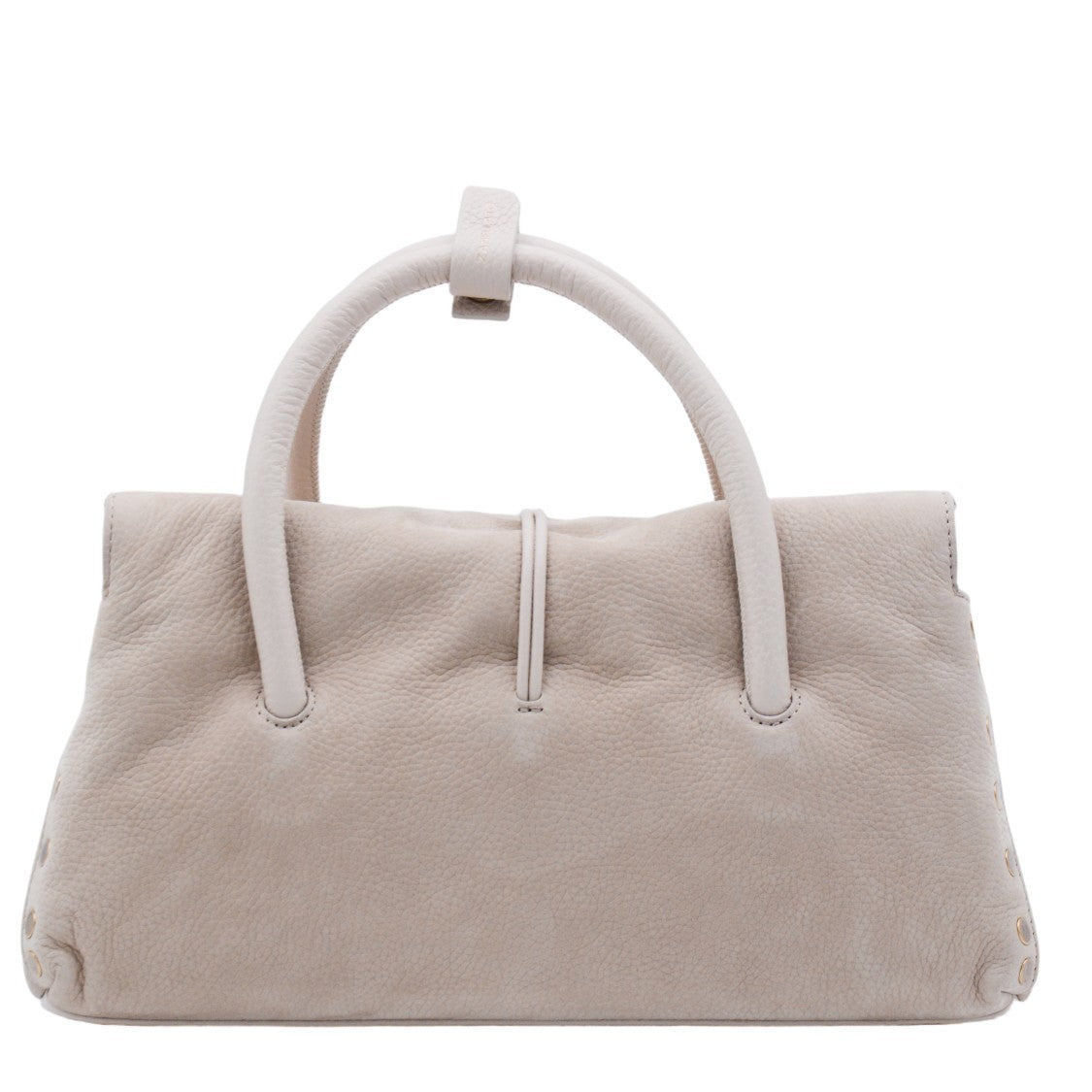 Zanellato Structured Pebbled Handbag With Gold-Tone Clasp