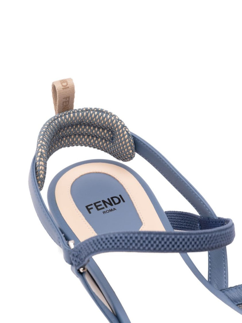 Fendi Light Blue Colibrì Lite Mesh Flats