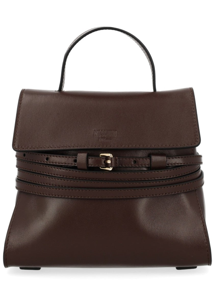 Moschino Tie Me Small Calfskin Handbag
